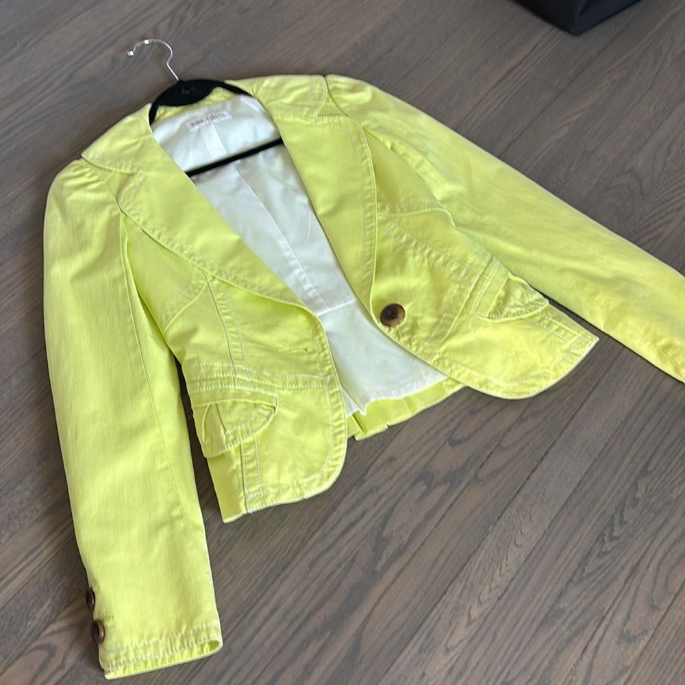 Lemon Cotton Blazer